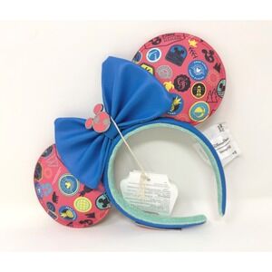 Disney Loungefly Vacation Club Member DVC Minnie Mouse Ears Headband Pink Blue